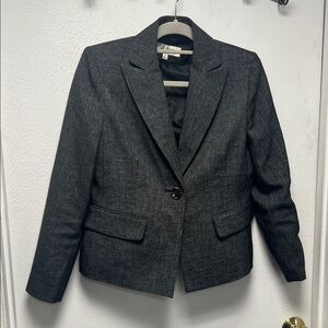 Suit Studio Charcoal Blazer with black piping detail